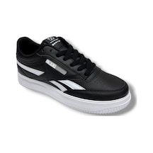 Best Of 2014-26 Cilt Deri Anatomik Bağcıklı Sneaker Siyah Beyaz 36-40