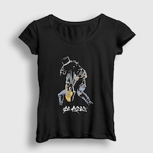 Presmono Kadın Solo Guns N' Roses Slash T-shirt Siyah