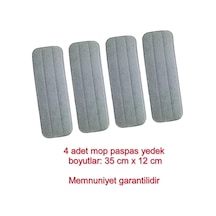 360 Derece Sprey Mop Paspas Yedek Yapışkanlı 35cm X 12 Cm 4 Adet