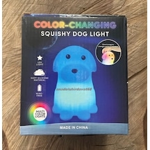 Dmr Pufuduk Lamba Oyuncak Mini Köpek Silikonlu 8 Farklı Led Işıklı Lamba Renkli