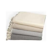 Denizli Concept Trendy Koltuk Örtüsü Gri 170 X 300 Abanoz - Beyaz
