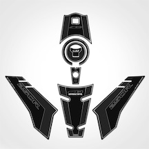 Cb 250 R Tank Pad Set Motorsiklet Koruma Siyah-Gümüş