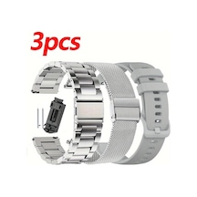Oldfriend 3 Adet Akıllı Saat Kayışı 22mm Metal Milanese Bileklik Huawei Garmin Xiaomi Fossil Uyumlu