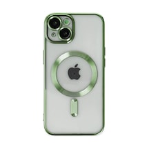 Apple İphone 14 Plus Kılıf Kross Magneticsafe Kapak - Koyu Yeşil Çok Renkli