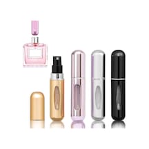 Tonjin 4 Adet 5ml Parfüm Püskürtücü Underfill Doldurulabilir Seyahat Atomizörü Şişeleri Mini Taşınabilir Spre