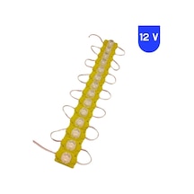 12 Volt 1.5 Watt Tek Lensli Sarı - Amber 3030 Led Modül Ip65 10 Adet Modül