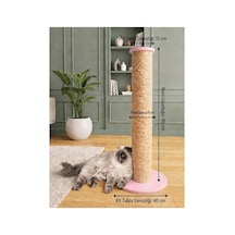 Xxl Kedi Tırmalama Direği- 85 Cm Uzunluk 13 Cm Çapında.