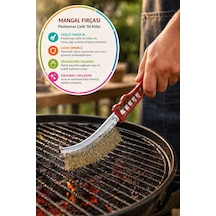 Mangal Temizleme Fırçası Çelik Tel Izgara Temizleyici Barbekü Grill Fırçası Dayanıklı Saplı