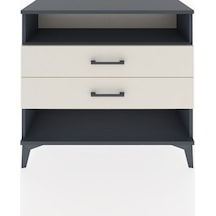 Arges Şifonyer Tek Raflı 2 Çekmeceli 88x30x80 Antrasit-aytaşı Antrasit