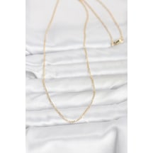 Cm 14k Gold Renk 60 Cm Zincirli Kadın Kolye Altın - Beyaz 17165291