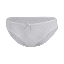12 Adet Yıldız Bayan Kalpli Ribana Bikini Külot Slip Beyaz 3575 001