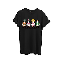 Just A Silly Goose Yazılı Eğlenceli Kaz Karakterleri Baskılı %100 Pamuk Regular Fit Unisex T-shirt Siyah