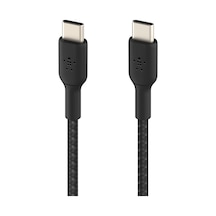 Boostcharge 0.5ft Braided Usb-c To Usb-c Cable For İphone 16, İphone 16 Pro, İphone 16 Pro Max, İphone 16 Plus, İphone 15, Galaxy S24, S23, Note10, Pixel 9, Pixel 8, İpad Pro & More - Black