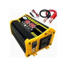 Taşınabilir İnverter Araba Güç İnvertörleri Dc12volt'tan Ac110/220volt'a Trafo 4000w Modifiye Sinüs -siyah
