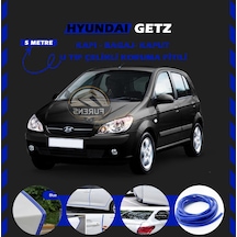 Hyundai Getz Oto Araç Kapı Koruma Fitili 5metre Parlak Mavi Renk