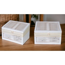 Ahşap Ekmeklik Yıkanabilir Bezli Beyaz