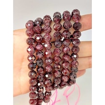 Lal Granat Garnet Taşı Faset Kesim Dizi 8mm