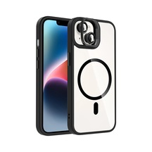 Joko Apple İphone 15 Plus Remim Lensli Magsafe Standlı Kapak - Siyah 0.2M-Çok Renkli