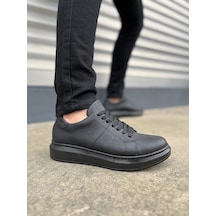 Boost Bağcıklı Deri Erkek Günlük Sneaker Ayakkabı - Siyah Çok Renkli