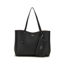 Guess Kadın Brenton Tote Omuz Çantası - Siyah Siyah
