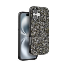 Onegif Apple Uyumlu iPhone 16 Plus Bright Simli Kapak - Gümüş H31
