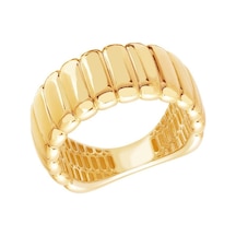 Gülaylar Diamond Line 527179821 Sarı Altın 14 Ayar Trend Yüzük