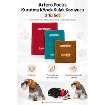 Artero Focus Kurutma Köpek Kulak Koruyucu 3'lü Set