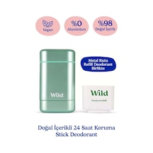 Wild %98 Natural Stick Deodorant Kutu + Refill Fresh - Aqua Case + Fresh Cotton & Sea Salt 40 Gr