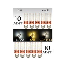 Tr Winlight 10 Adet E14 Duylu Mısır Led Ampül 12w 3 Renkli Genel