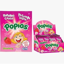 Popios Çilek Aromalı Patlayan Şeker 4 Gr 40 Adet