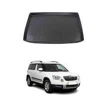 Skoda Yeti 2010-2019 Arası Uyumlu Araca Özel Kauçuk Tpe Bagaj Havuzu Siyah İnce Stepneli Model İçin