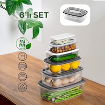 Porsima 1173 6'lı Çok Amaçlı Saklama Kabı Erzak Saklama Kabı Seti