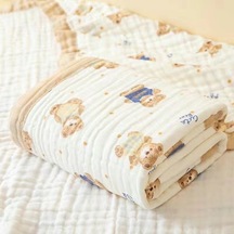 Aurora Banyo Havlusu Altlıkanlısaf Pamuklu Gazlı Bezocuk Banyo Havlusu Bebek Battiyesi Beyaz