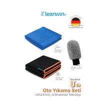 3 Lü Premium Araç Temizlik Seti Atlas Kurulama Bezi, Shine Cam Bezi, Hydroglove Eldiven