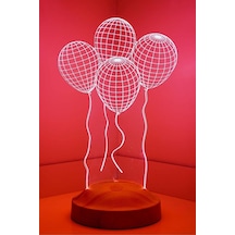 3 Boyutlu 3d Görünümlü Balon Led Lamba Diğer