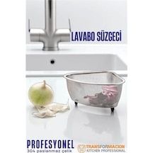 Mey İthalat Lavabo Süzgeci -lavabo Çöplüğü - Lavabo İçi Çöp Süzgeci 304 Paslanmaz Çelik Gümüş