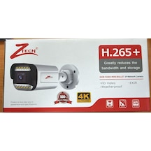 Ztech Zr-8080 5mp 2.8mm 12led Fullcolor + Mikrofon Bullet Dış Mekan Ip Kamera