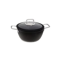 Jumbo Dublin Black Derin Tencere 24 Cm Siyah