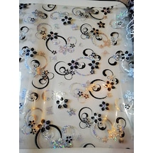 ŞEFFAF MASA ÖRTÜSÜ 1,7 mm 80 cm x 130 cm Kalın DESENLİ  Pvc Kaymaz Masa Örtüsü Koruyucu 80 CM X 130 CM