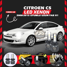 Citroen C5 2008-2015 Uzun Far Uyumlu Şimşek Etkili Led Xenon Premium Series H1