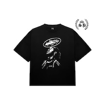 Startmore Ronaldinho Chorme Hearts Corteiz Vintage Y2k Tee Siyah