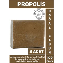 Özel Üretim Doğal Cilt Temizleyici Parlatıcı Nem Dengeleyici Propolis Sabunu 3 Adet