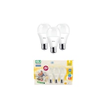 Ecolite 12w Led Ampul 3'lü Paket 1521 Lümen, 100w Eşdeğer, E27 Duy, 3000k Sarı Işık, Opal Cam,%88 Enerji Tasarrufu, 15000 Saat Ömür Enerji Sınıfı E 10c