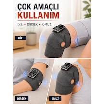 Taşınabilir Isıtmalı Diz Masaj Cihazı 5000 Mah Şarjlı Titreşimli Dijital Kontrollü - Lisinya