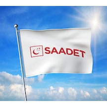 Saadet Partisi Beyaz Bayrağı Premium Raşel Kumaş 70x105 Cm Diğer