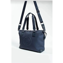 Just Polo Kadın Orijinal Büyük Boy Lüks El Ve Omuz Çantası Shoulder Bag Ebat: 33 X 40 Cm Lacivert