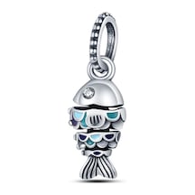 Fubena Mavi Pullu Balık Sallantılı Charm