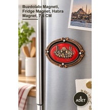 5 Adet İstanbul Temalı Metal Magnet Buzdolabı Magneti, Fridge Magnet, Hatıra Magnet, 7,5 Cm