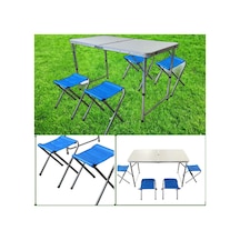 4 Tabureli Kamp Seti Kamp Sandalye Masa