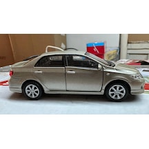 Oyuncak Metal Model Araba 1/36 Çek Bırak 2009 Toyota Corolla Açık Kahve